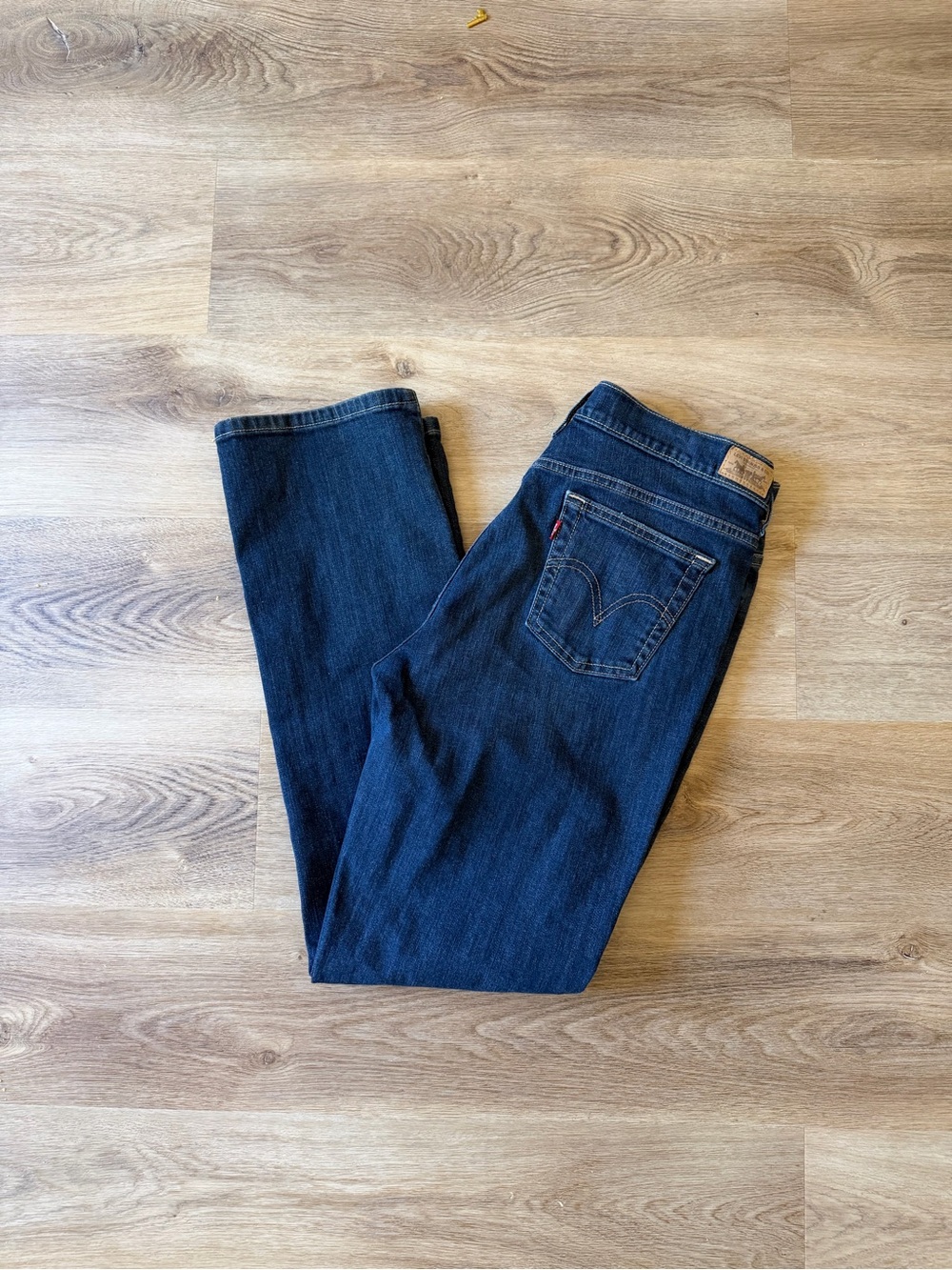 Vintage Y2K Levi’s 505 Women’s Straight Leg Jeans Dark Wash Size 12 Stretch